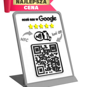 Stojak druk 3D NFC do opinii Google - MAŁY